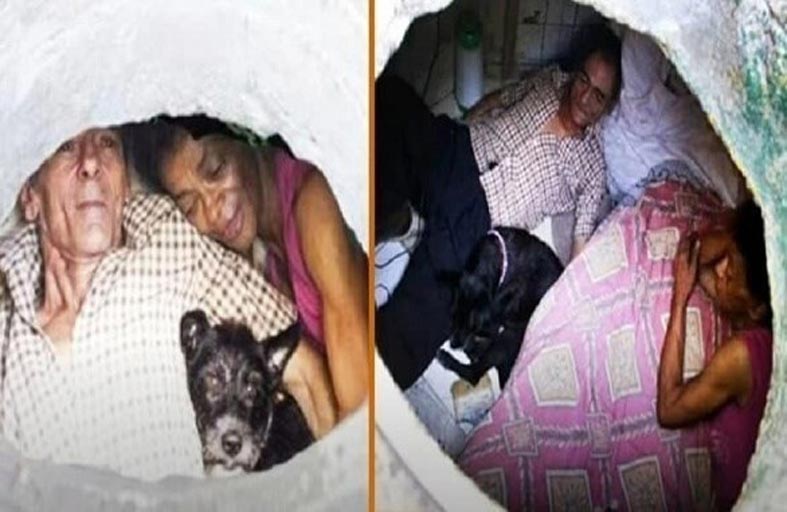 يعيشان في مصرف مياه منذ 22 عاماً 
