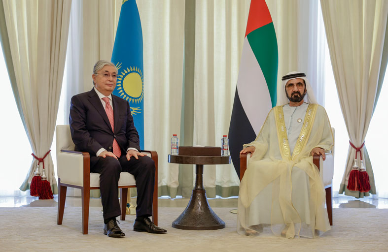 محمد بن راشد يستقبل رئيس كازاخستان ويؤكد حرص الإمارات على الارتقاء بالشراكة الاستراتيجية بين البلدين 