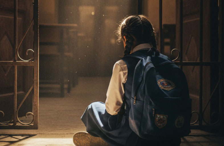 تلميذة تقفز من نافذة المدرسة وتصارع الموت