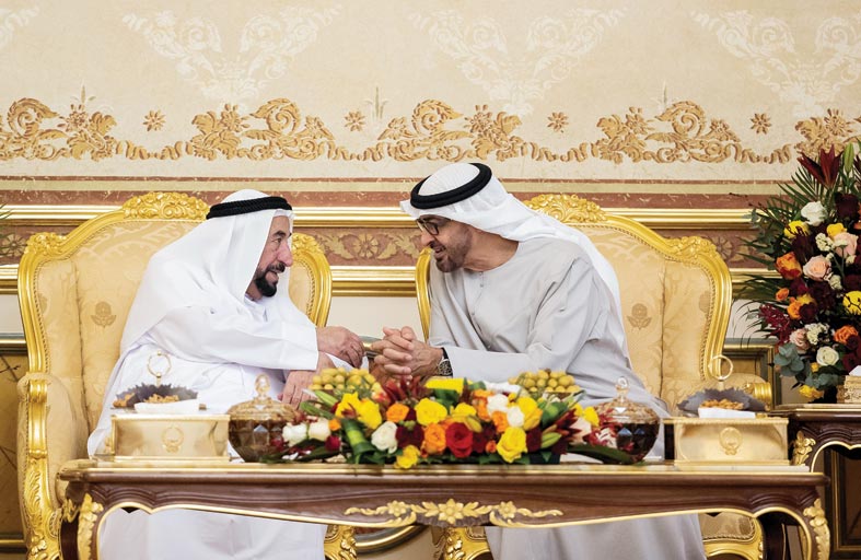 رئيــس الــدولة يـزور حـاكـم الشــارقـة