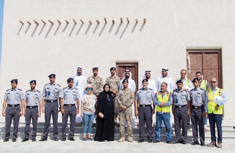  مدير عام شرطة أبوظبي وزايد بن حمد بن حمدان يتفقدان مشروع متحف المقطع
