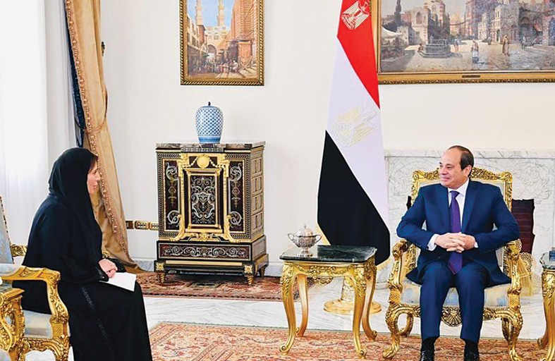 رئيس الدولة يبعث رسالة خطية إلى الرئيس المصري تتضمن دعوة لحضور COP28 