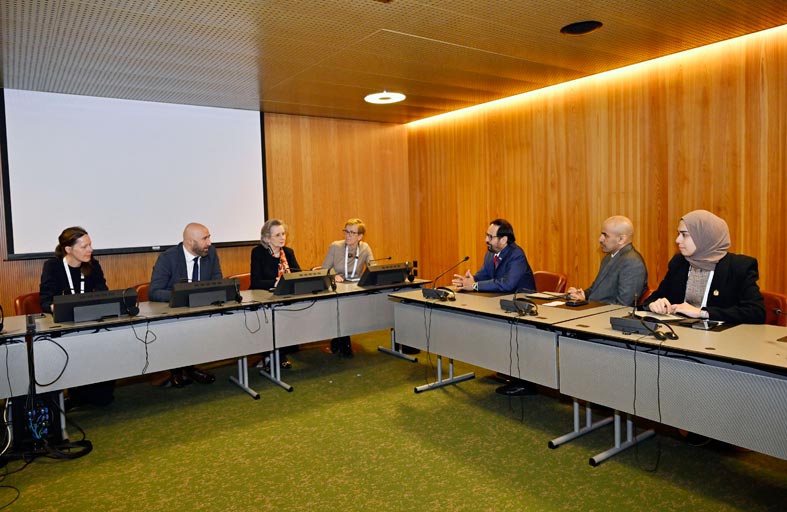 علي النعيمي يلتقي نائبة رئيس البرلمان السويدي على هامش اجتماعات الجمعية الـ 148 للاتحاد البرلماني الدولي