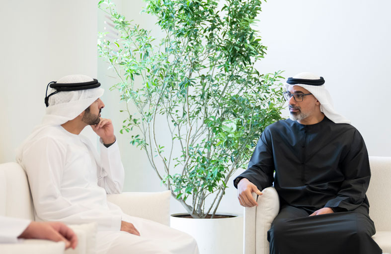 خالد بن محمد بن زايد يلتقي حمدان بن محمد بن راشد 