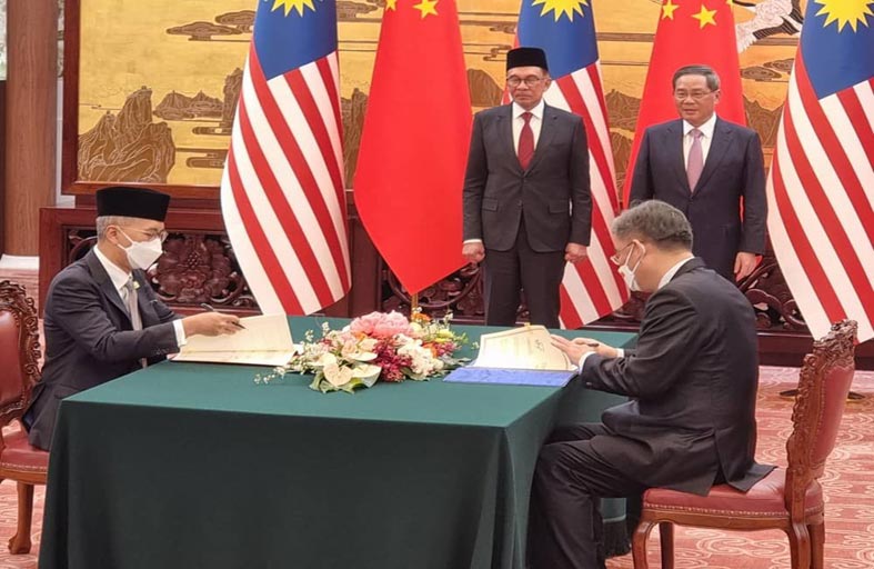 ماليزيا والصين تعتزمان تجديد اتفاقية تعاون اقتصادي مدتها 5 أعوام 