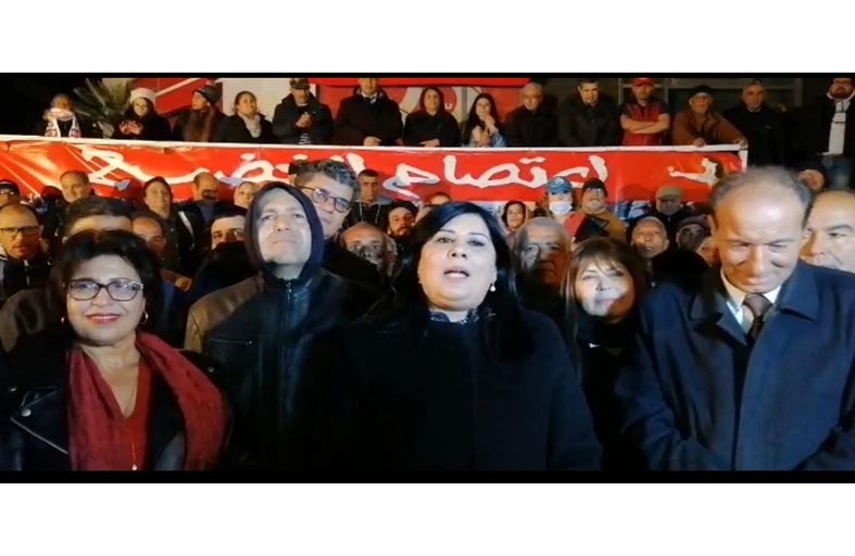 تونس: معتصمو الدستوري الحرّ في إضراب جوع