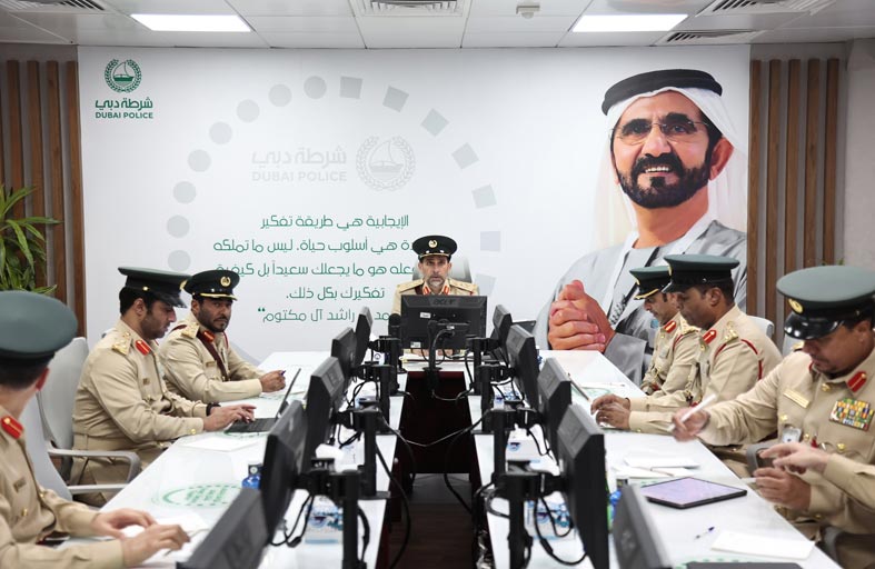 قائد شرطة دبي يطلع على سير العمل في الإدارة العامة للمرور ضمن برنامج التفتيش السنوي 