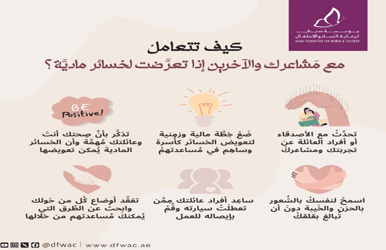 مُؤسسة دُبيّ لرعاية النّساء والأطفال تُطلق حملةً رقمية للتعامل مع الحالات الجوية الطارئة