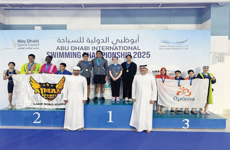 ختام بطولة أبوظبي المجتمعية بمشاركة 600 سباح وسباحة