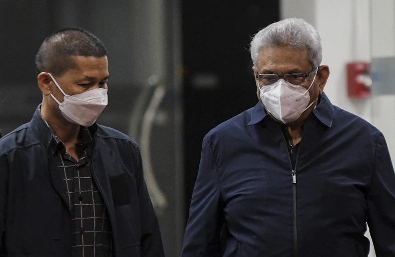 الرئيس السريلانكي السابق يصل إلى تايلاند 