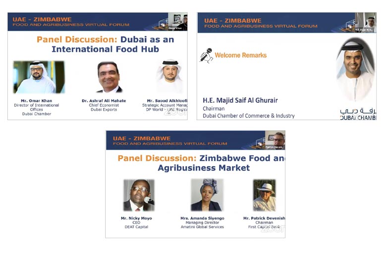 غرفة دبي تبحث الأمن الغذائي والتعاون المشترك مع مجتمع الأعمال في زيمبابوي 
