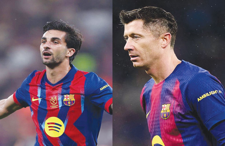 برشلونة يضحي بأحدهما.. ليفاندوفسكي أم فيران توريس؟