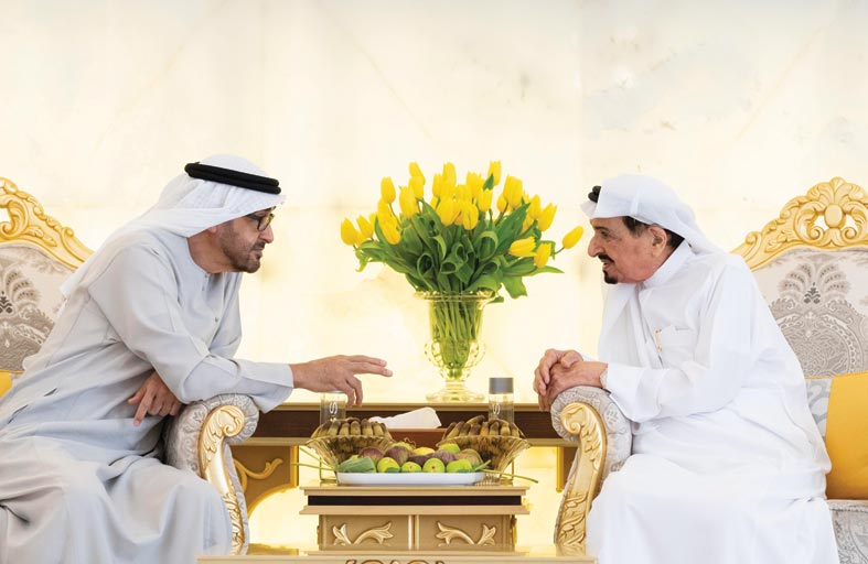 رئيــس الــدولة يــزور حــاكـم عجمـــان