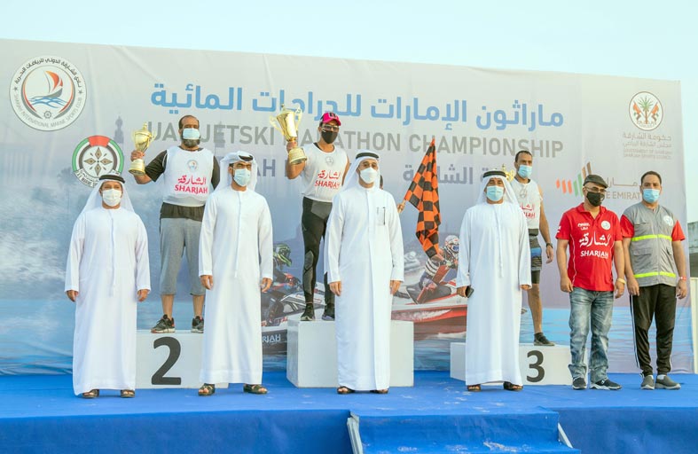 نادي الشارقة الدولي للرياضات البحرية يتوج أبطال الجولة الأولى من ماراثون الإمارات للدراجات المائية