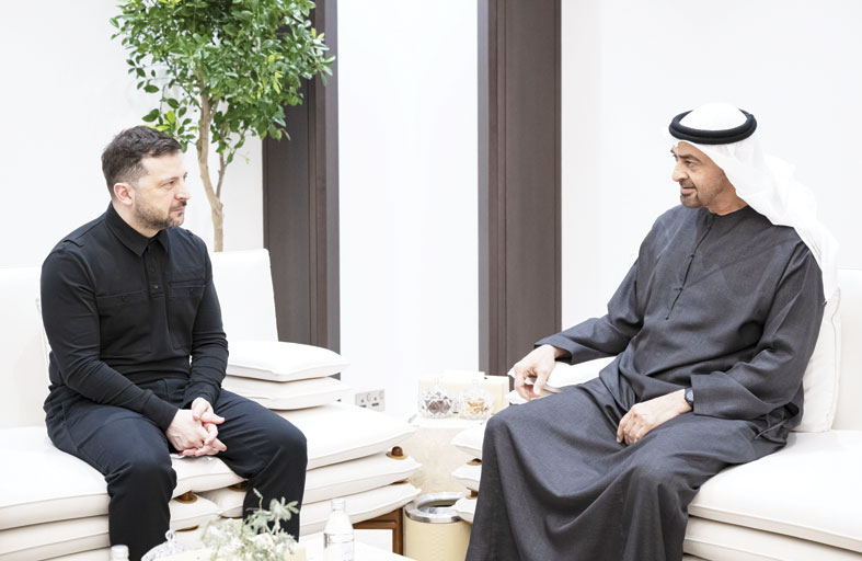 رئيس الدولة والرئيس الأوكراني يبحثان علاقات التعاون والتطورات في المنطقة وتداعياتها على الأمن الإقليمي والدولي 