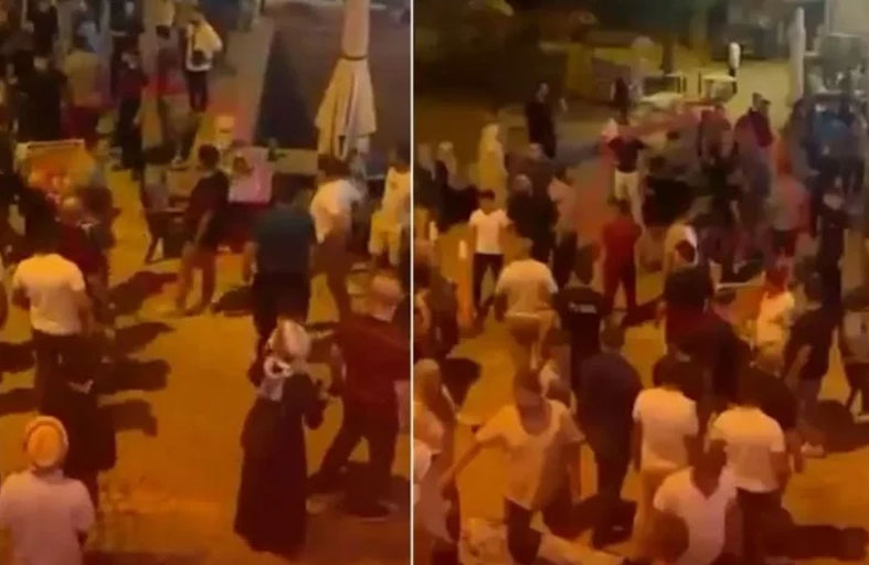 ضابط يتعرض للضرب الجماعي أمام أطفاله