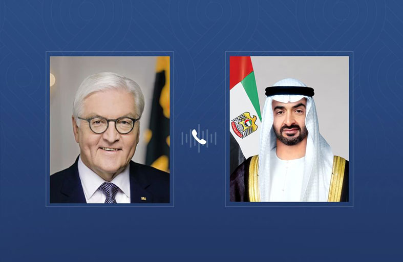 رئيس الدولة يتلقى اتصالا هاتفيا من الرئيس الألماني أكد خلاله  تضامن بلده مع الإمارات إثر الاعتداءات الإيرانية التي تستهدف أراضيها