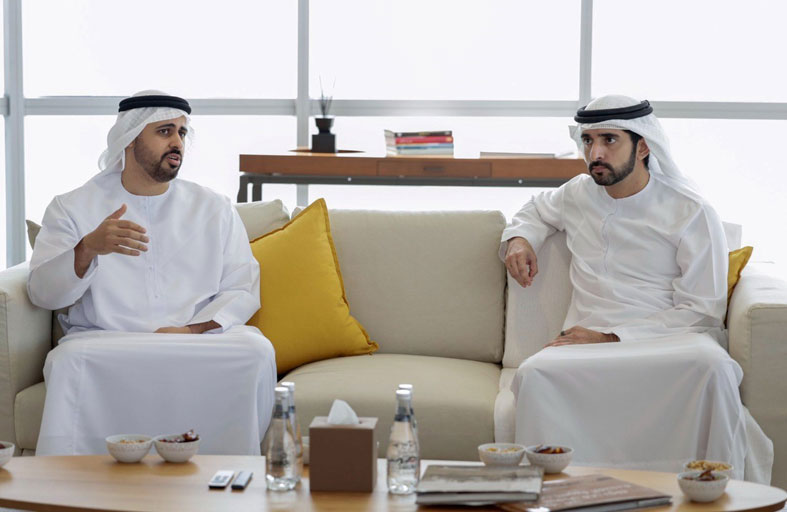 حمدان بن محمد يلتقي ذياب بن محمد بن زايد في دبي 