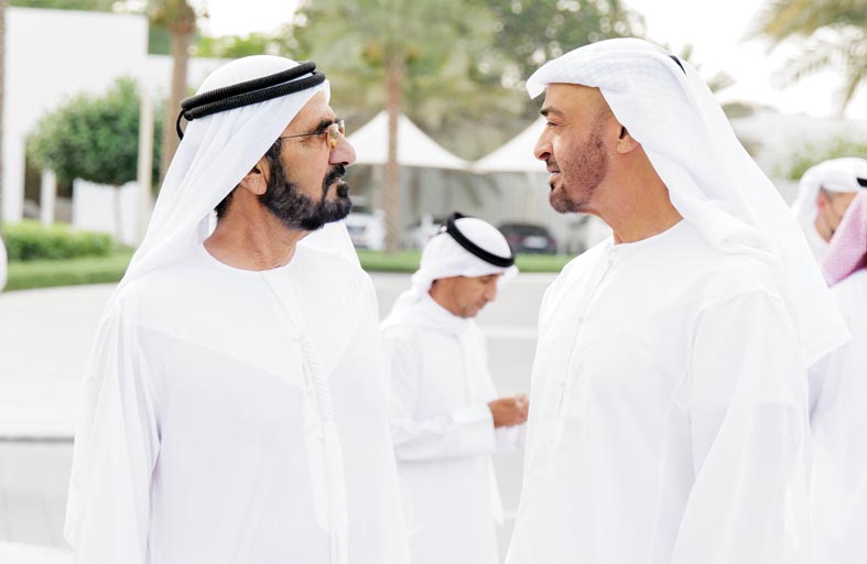 محمد بن راشد ومحمد بن زايد يبحثان عددا من القضايا التي تهم شؤون الوطن والمواطن 