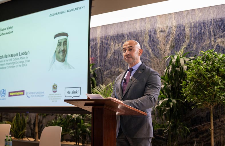 نموذج الإمارات رئيسي في جلسة مدن المستقبل ضمن المنتدى السياسي رفيع المستوى للأمم المتحدة 2024