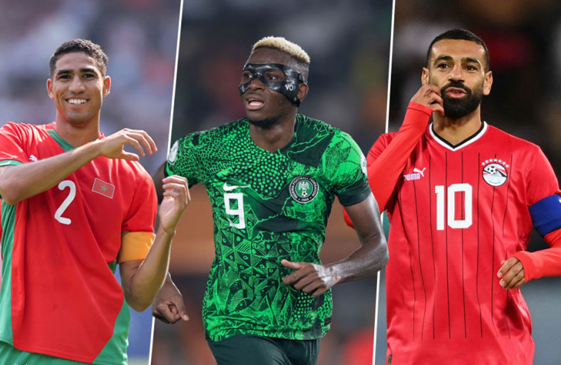 صلاح وأوسيمهن وحكيمي وماييلي نجوم تحت المجهر بأمم أفريقيا