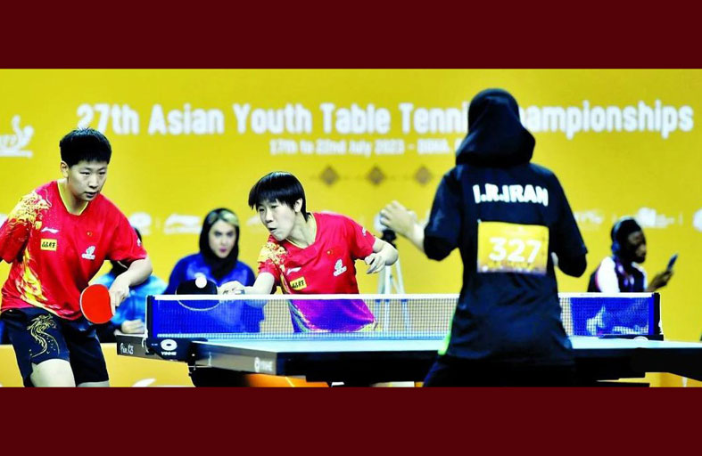 الصين تفرض سيطرتها على منافسات الفرق  في بطولة آسيا للناشئين والشباب بكرة الطاولة 