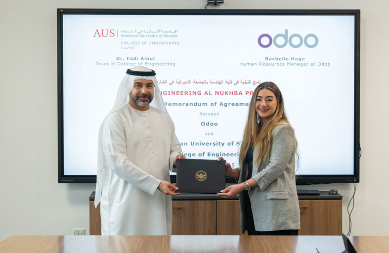 الجامعة الأمريكية في الشارقة تتعاون مع «أودو» لتقديم مساق متخصص وتدريب مهني لطلبة الهندسة