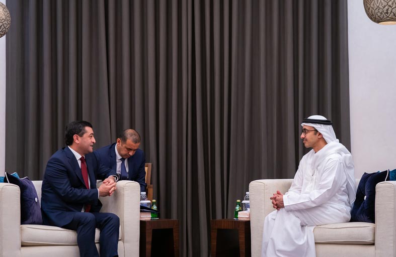 عبدالله بن زايد يستقبل وزير خارجية أوزبكستان