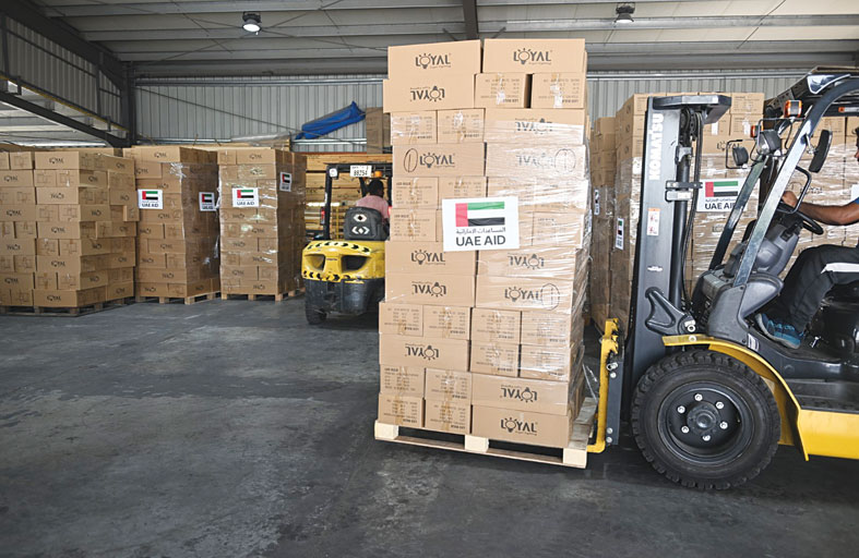 الإمارات ترسل باخرة تحمل 250 طناً من المساعدات لأوكرانيا