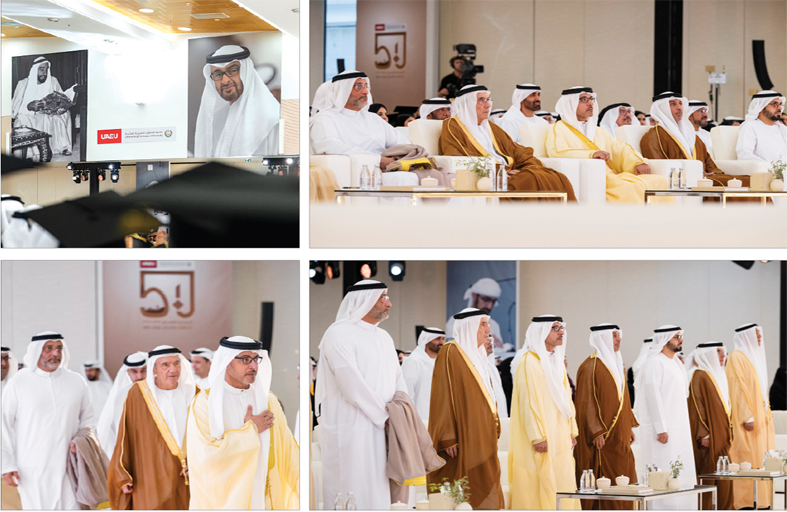 هزاع بن زايد يشهد حفل تخريج الدفعة الـ 46 من طلبة جامعة الإمارات 