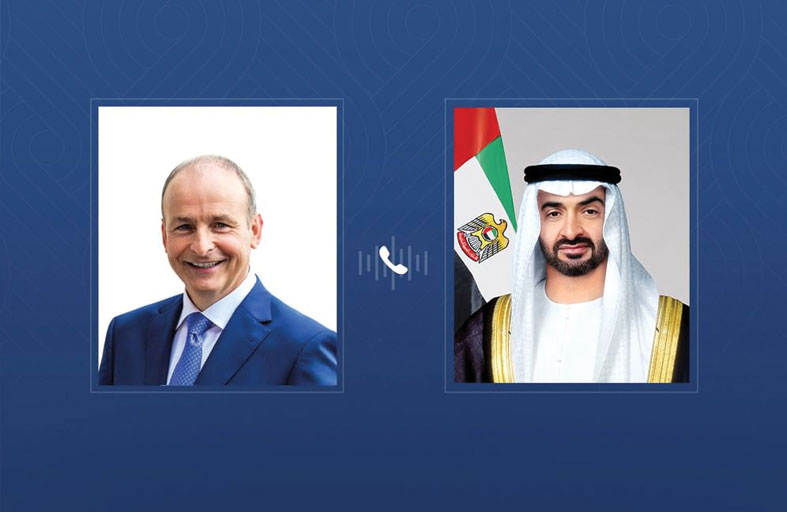 رئيس الدولة ورئيس وزراء إيرلندا يبحثان هاتفياً التطورات الإقليمية 