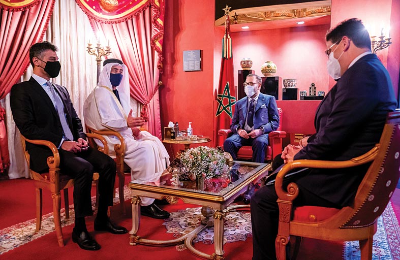 ملك المغرب يستقبل عبدالله بن زايد