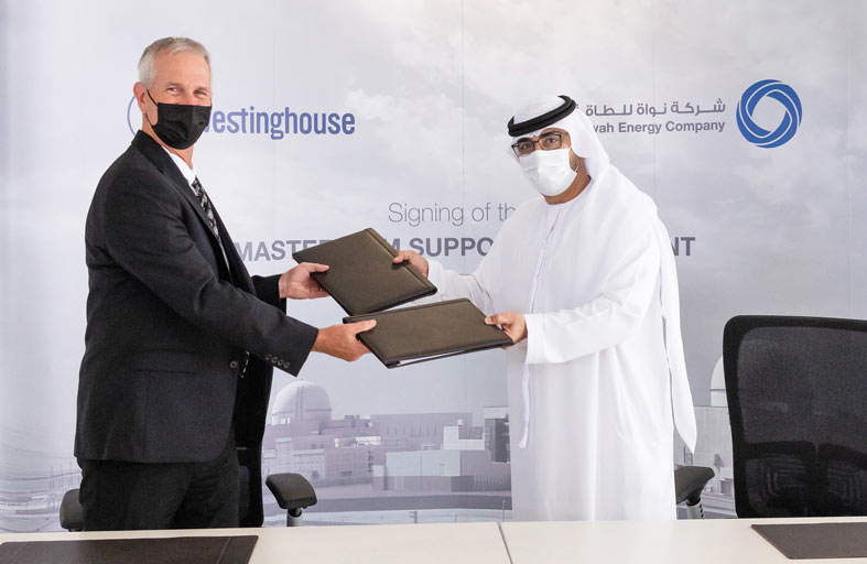 اتفاقية بين الذراع التشغيلية  لـ( الإمارات للطاقة النووية) نواة للطاقة وويستنغهاوس الكتريك