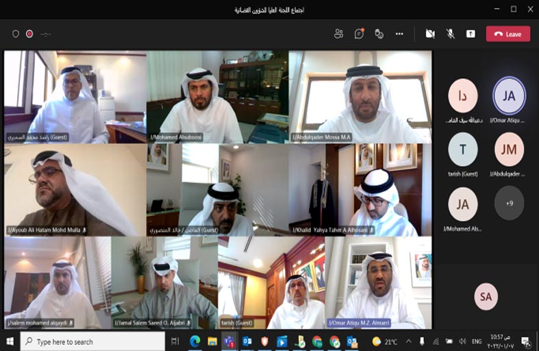 اللجنة العليا للشؤون القضائية في محاكم دبي تعقد اجتماعاً لمناقشة مستجدات العمل في النظام القضائي