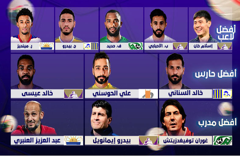 إعلان أسماء المرشحين لجوائز الأفضل الشهرية  في دوري الخليج العربي