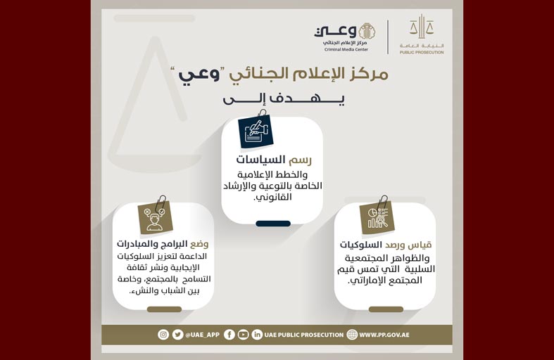 النيابة العامة للدولة تطلق مركز الإعلام الجنائي «وعي»