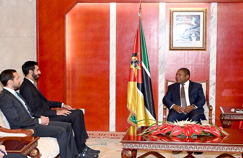 شخبوط بن نهيان آل نهيان يلتقي رئيس موزمبيق
