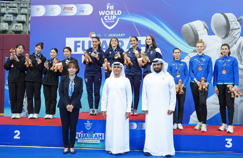 أمريكا وسويسرا تحصدان ذهبيتي الفرق في كأس العالم لسلاح الإيبيه بالفجيرة