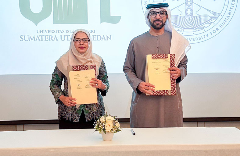 تعاون بين جامعة محمد بن زايد للعلوم الإنسانية والجامعة الإسلامية بسومطرة