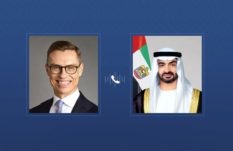 رئيس الدولة يتلقى اتصالاً هاتفياً من رئيس فنلندا  حول العلاقات الثنائية والمستجدات في الشرق الأوسط 