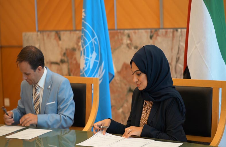 مذكرة تفاهم بين الإمارات الدبلوماسية وجامعة الأمم المتحدة للسلام