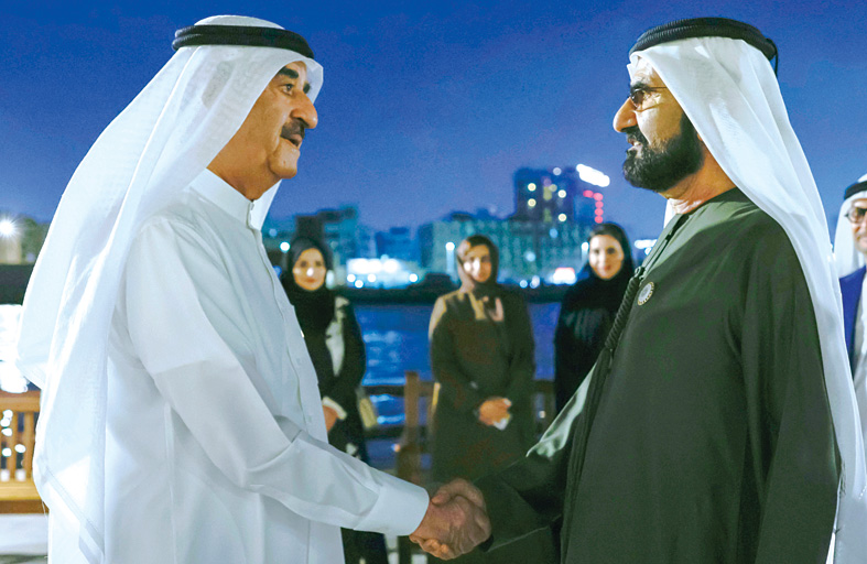 محمد بن راشد يستقبل حاكم أم القيوين