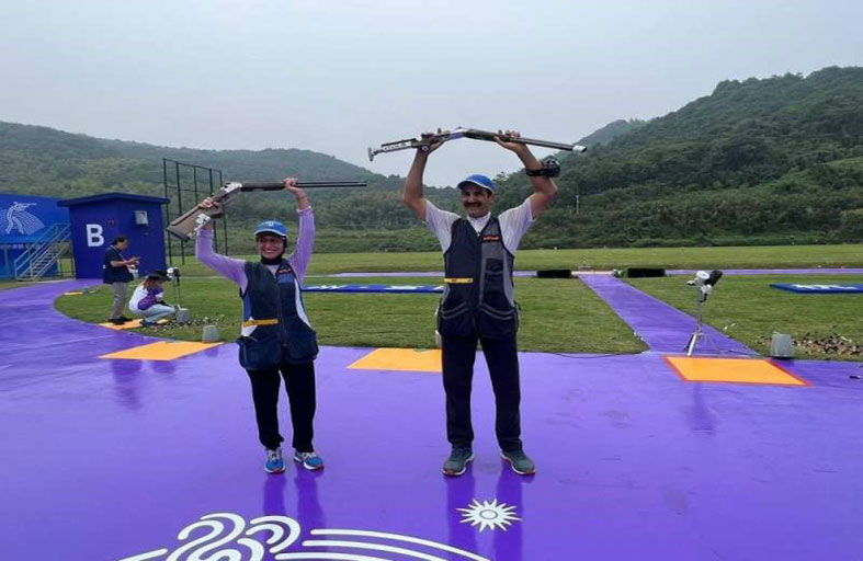 فضية للكويت وبرونزية لقطر  في الفرق المختلطة للرماية 