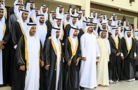 ذياب بن محمد بن زايد يشهد العرس الجماعي الأول في مجلس الهواشم