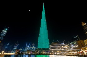 أبرز معالم الإمارات تضيء بالأخضر احتفالاً باليوم الوطني الأيرلندي