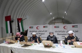 «الهلال الأحمر» ينفذ مشروع إفطار صائم للاجئين السوريين في مريجيب الفهود