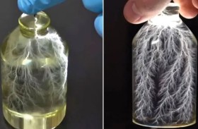 فيديو مذهل.. يوتيوبر ينجح في التقاط «برق داخل زجاجة»