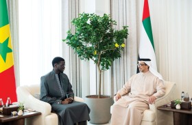 منصور بن زايد يلتقي الرئيس السنغالي