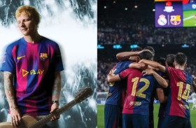 عبر قميص برشلونة.. إد شيران يشارك في «الكلاسيكو»