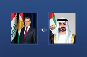 خلال اتصال هاتفي مع رئيس الدولة..رئيس حكومة إقليم كردستان العراق يدين الهجوم الإرهابي على قنصلية الإمارات